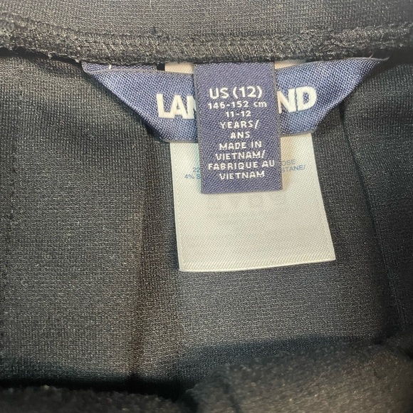 Girls Lands End black pleated skirt. Elastic waist band, girls size 12. - Picture 3 of 3